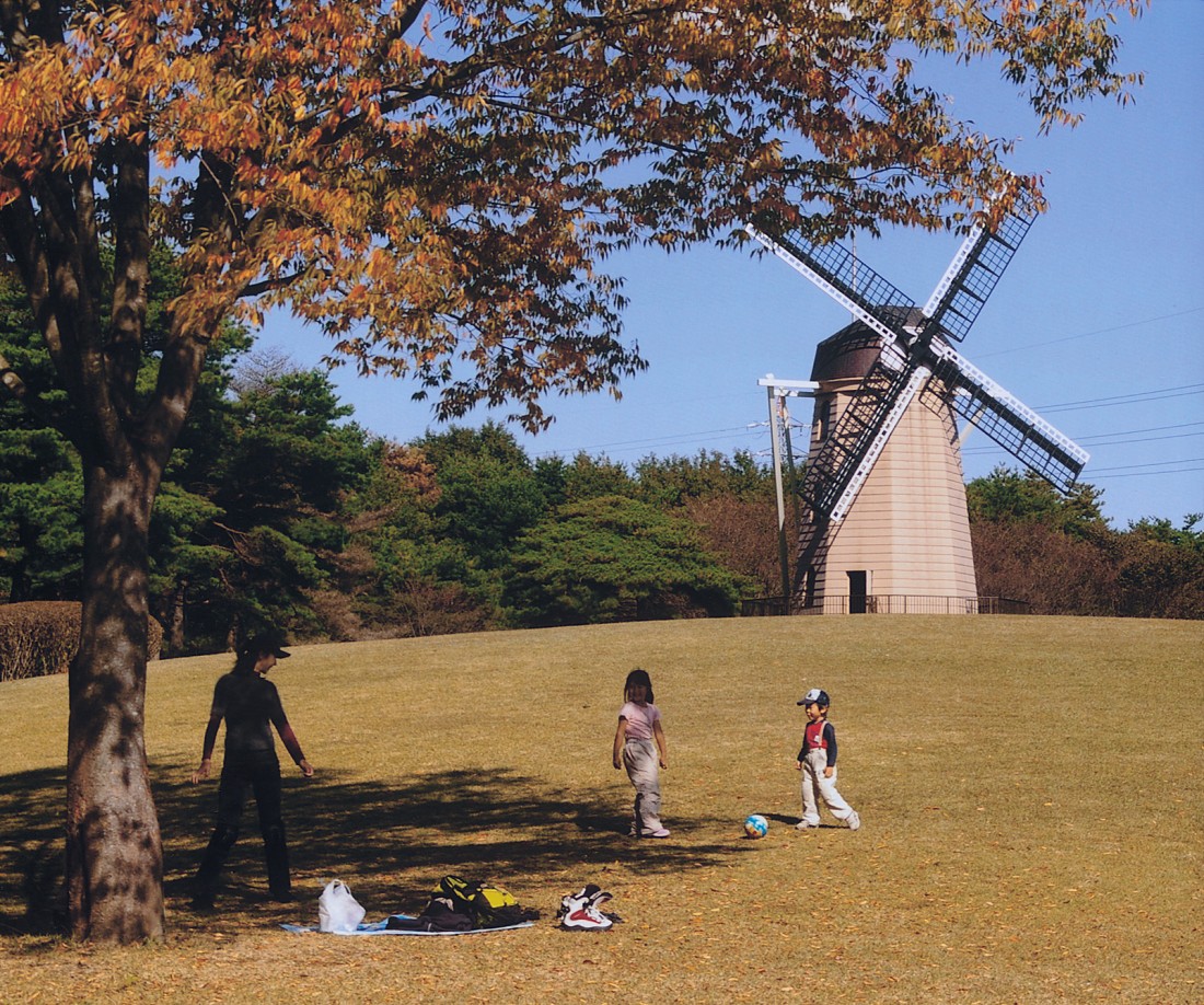 【秋】彩る秋と風車